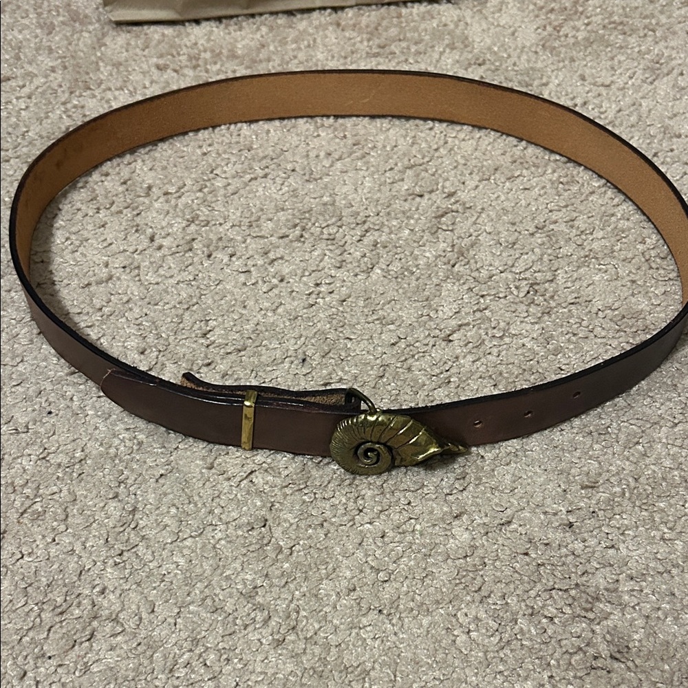 Vintage Brass belt buckle on belt